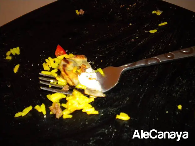 [Cocina] Torre de berenjena con arroz boloñés