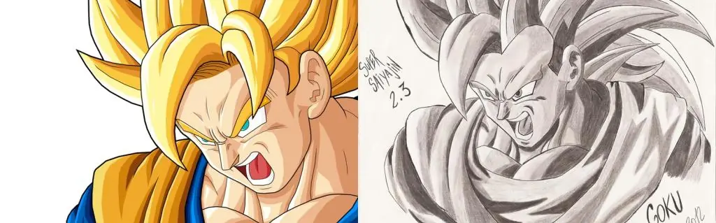 bocetos y diseños dbz