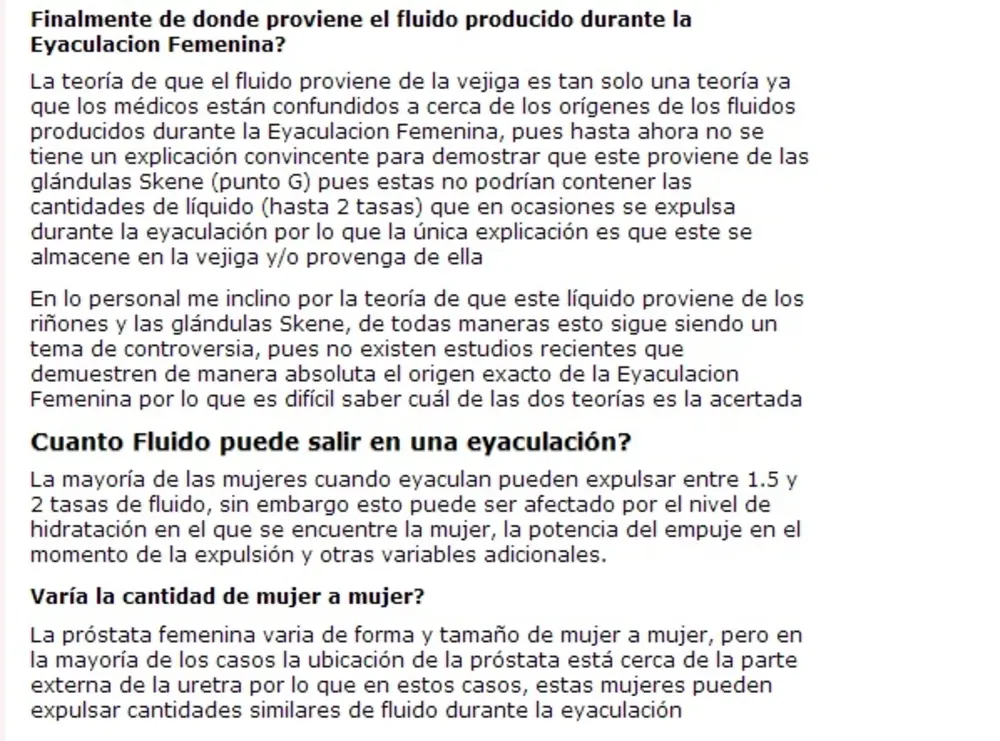 De Donde Viene La Eyaculación Femenina?
