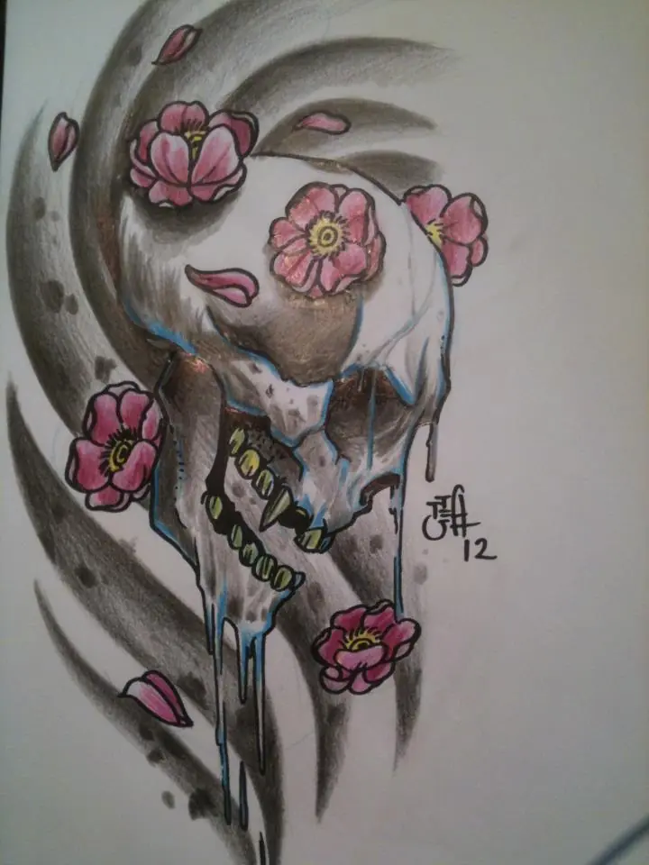 DIbujo sobre papel y piel (LEANDrock)