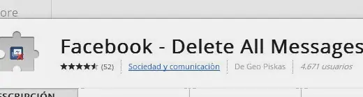 Eliminar los mensajes de Facebook con un solo clic