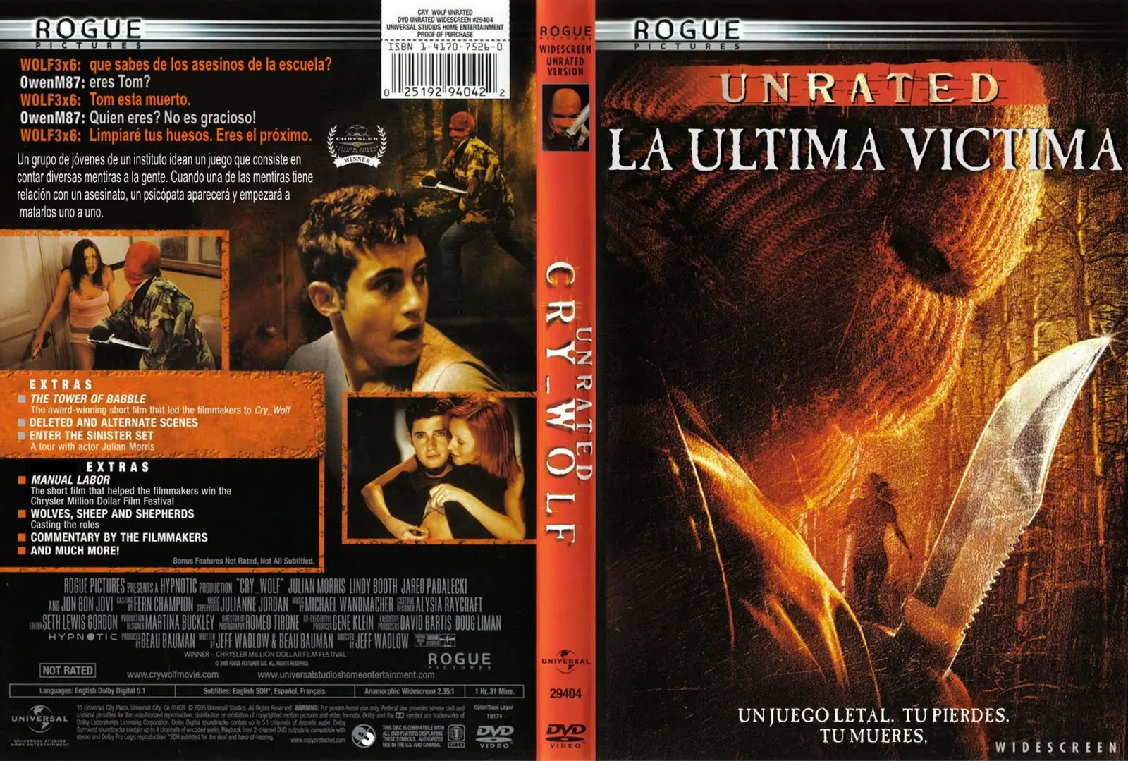 Puntajes y comentarios de peliculas de terror (parte 1)