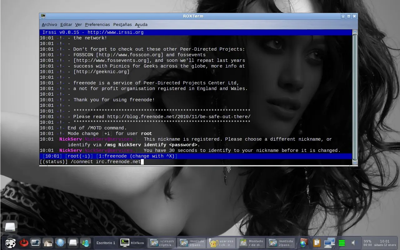 irssi cliente irc