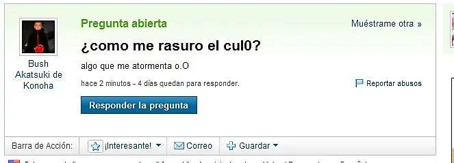 Yahoo respuestas y sus preguntas raras 3