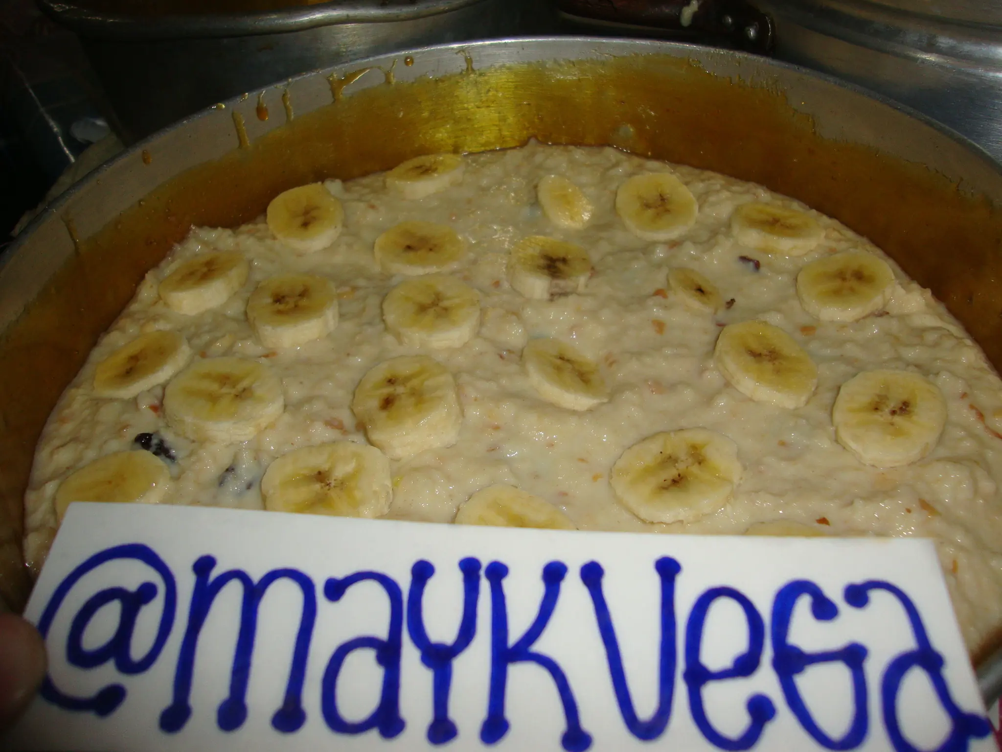 budin de pan banana "split" (dulce de leche)