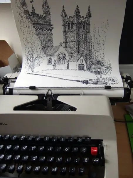 Dibujando con una máquina de escribir