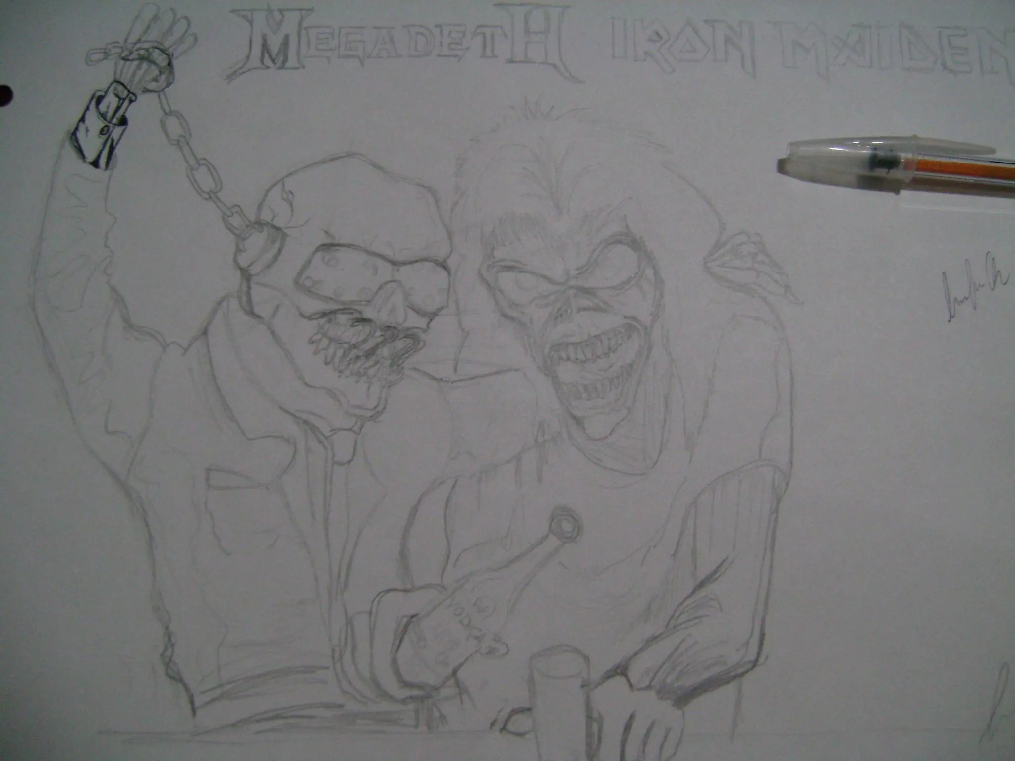 Mi dibujo de Vic Rattlehead y Eddie