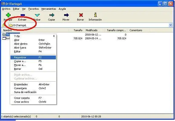 Recuperar archivos protegidos (LockDir), usando el 7-zip