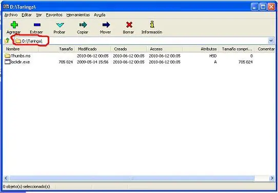 Recuperar archivos protegidos (LockDir), usando el 7-zip