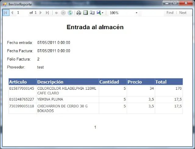 reportes con c#
