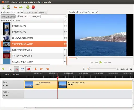 Editando vídeos con OpenShot 1.4