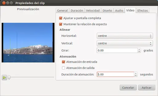 Editando vídeos con OpenShot 1.4