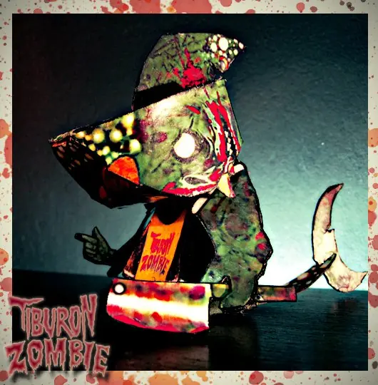 Tiburon Zombie PaperToy