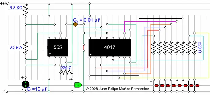 Integrado LM555 Y CD4017
