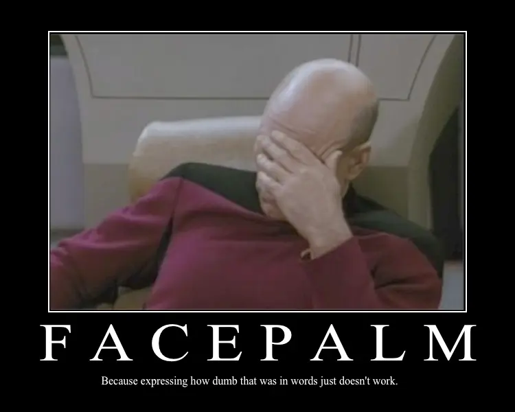 Facepalm el post merecido.