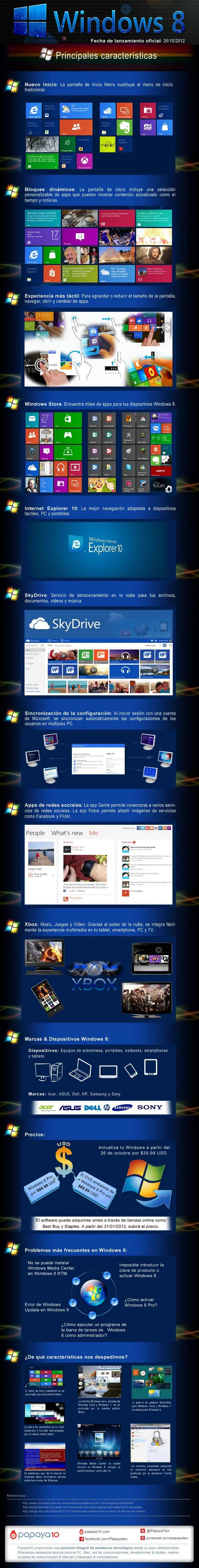 (Infografía en esp) Principales caraterísticas de Windows