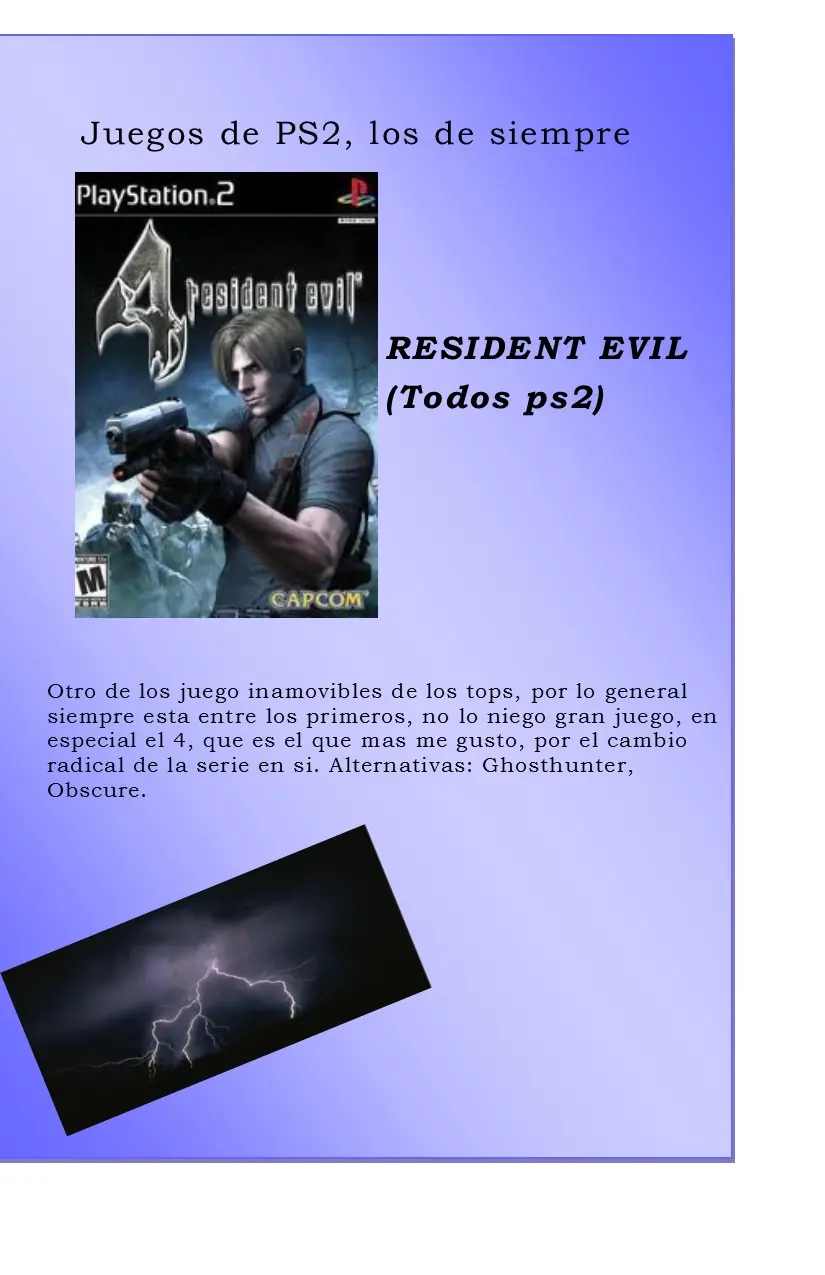 Juegos alternos PS2