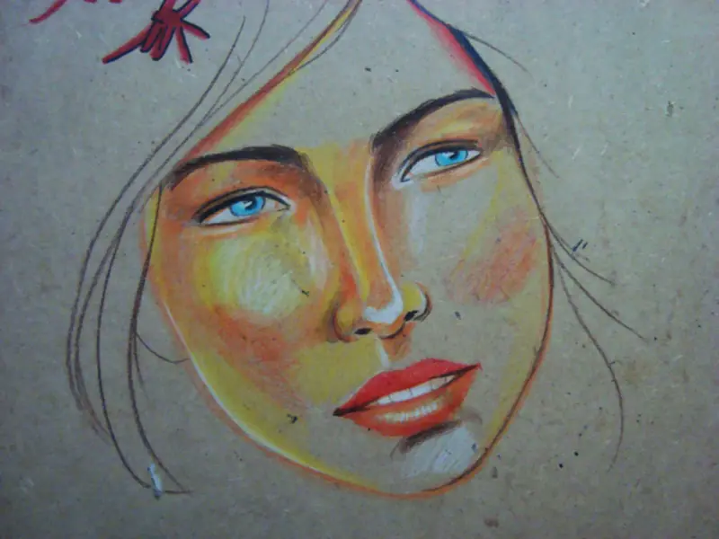 Dibujo con colores sobre MDF (propio)