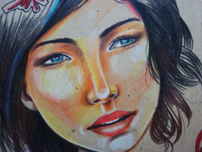 Dibujo con colores sobre MDF (propio)