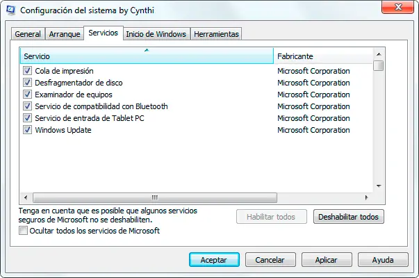 Optimiza tus servicios de Windows 7 (para novata/os)