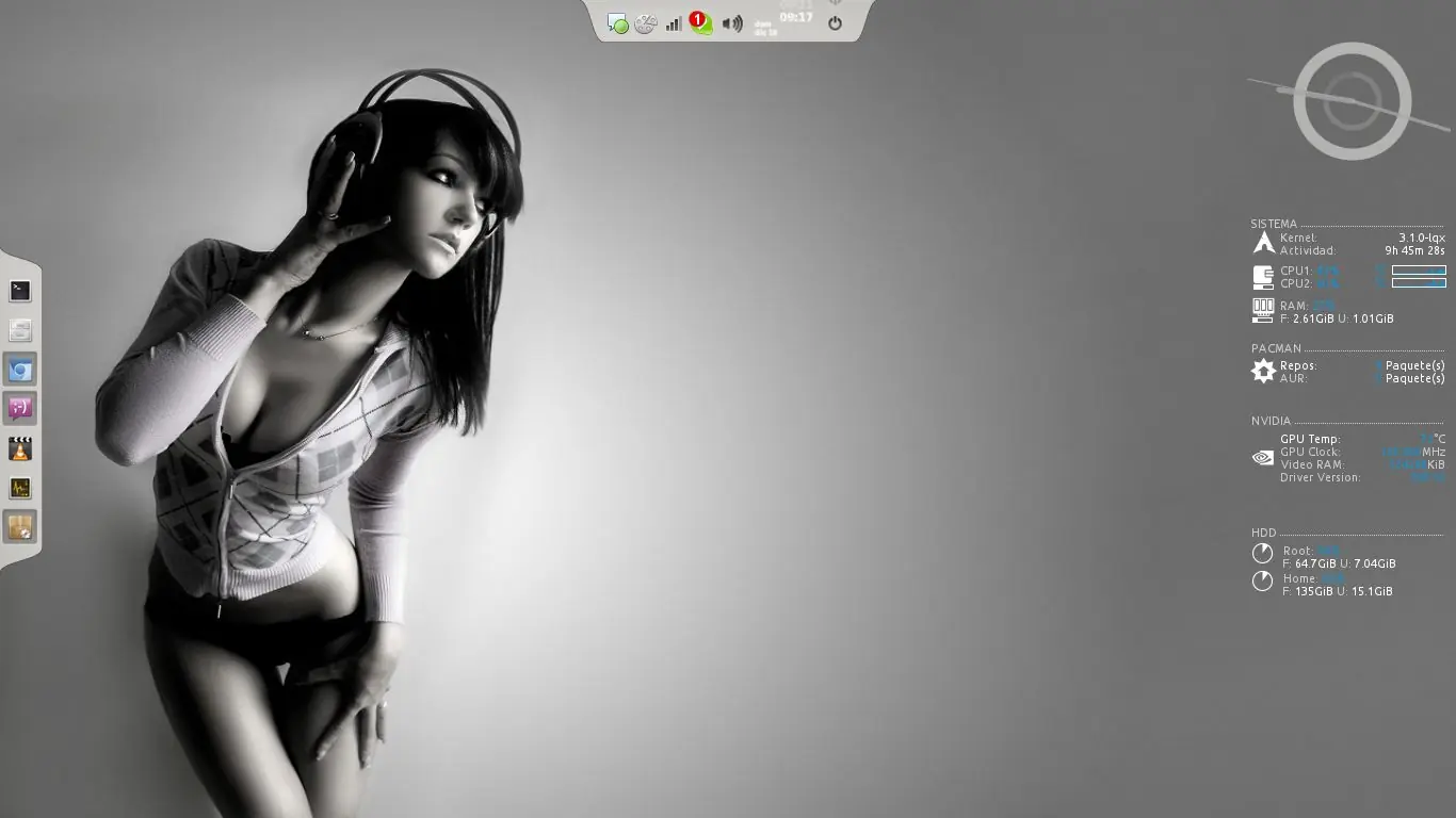 Archlinux + LXDE + Compiz-Fusion + Systemd