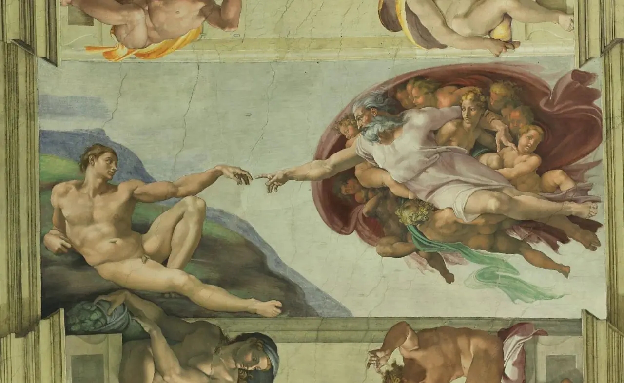 La creación de Adán. Miguel Angel.