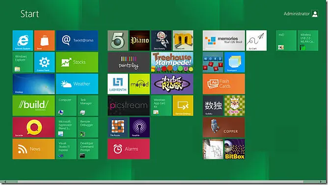 Cómo aumentar el número de filas de mosaicos en Windows 8