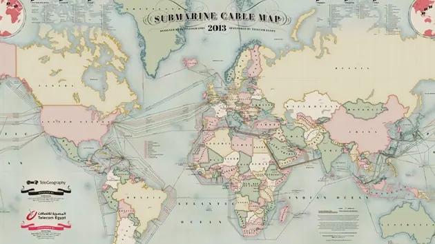 Mapa de Cables Submarinos 2013