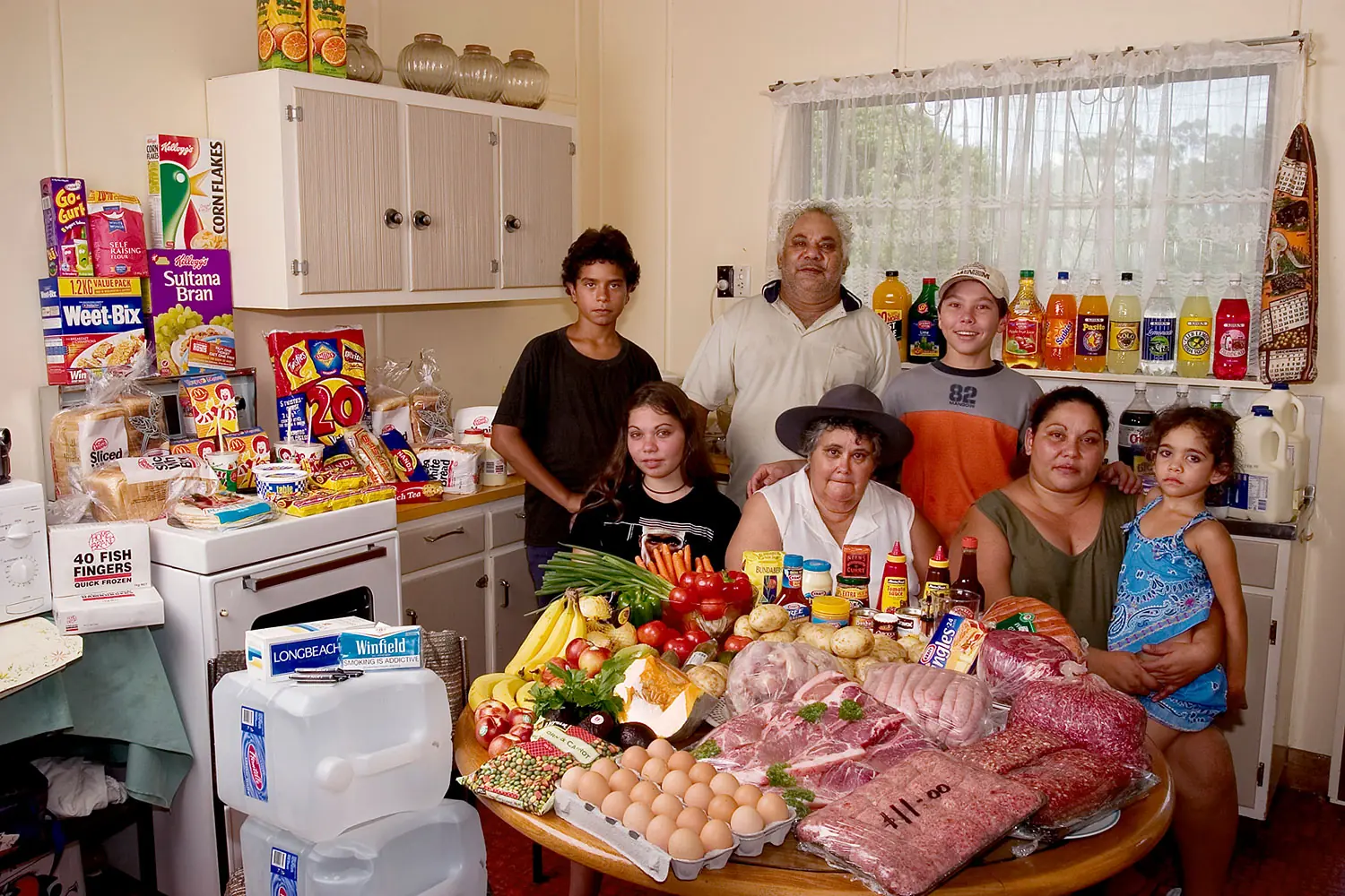 Mirá lo que gasta en comida una familia en el mundo