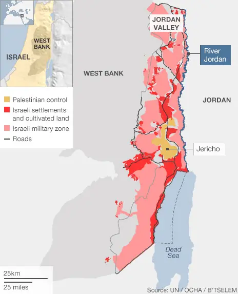 La colonización israelí del valle del Jordán y el mito de