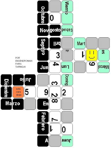Calendario de Rubik en Español
