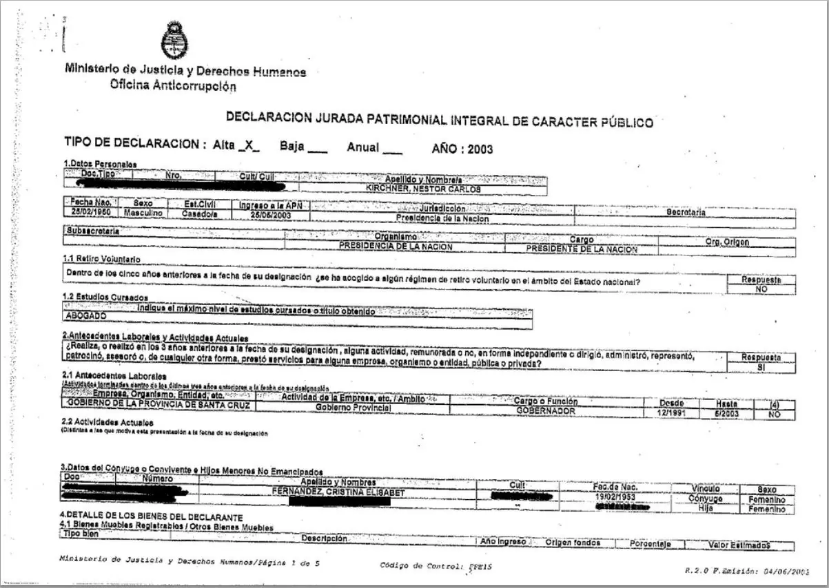 patrimonio cfk