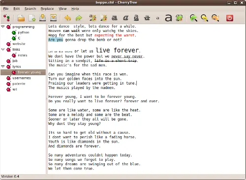 CherryTree 0.23