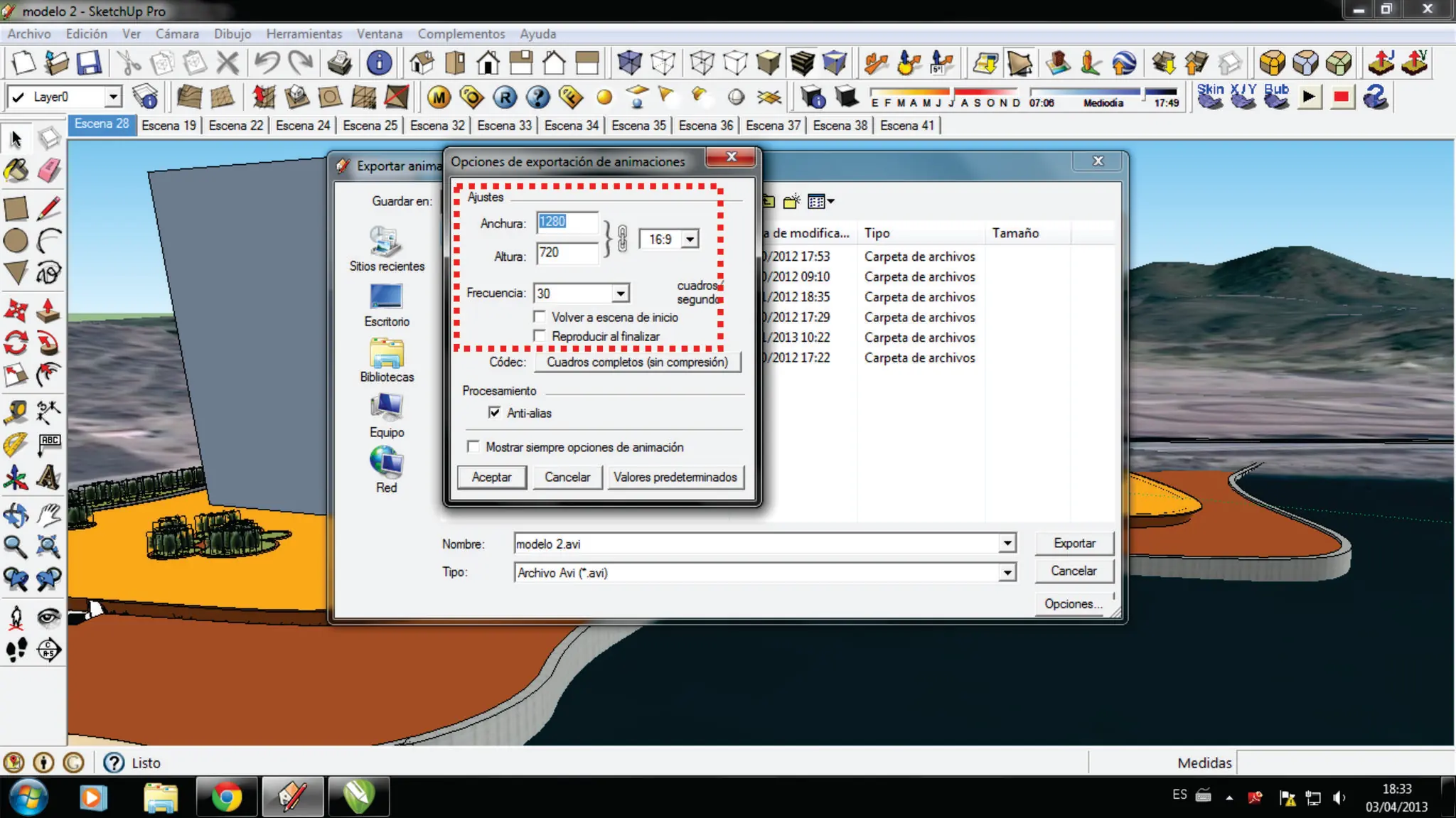 animacion hd con sketchup