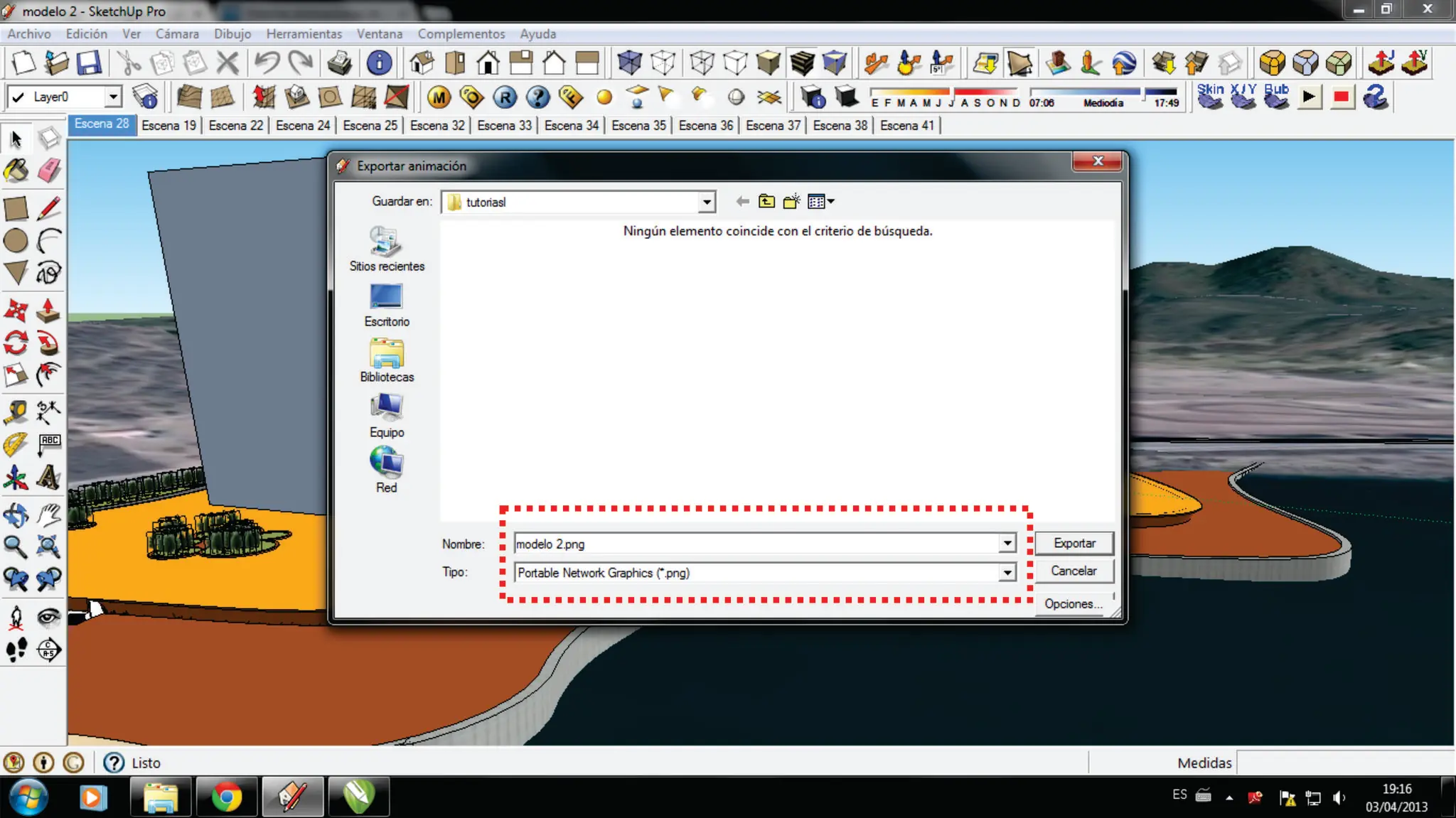 exportar animacion sketchup