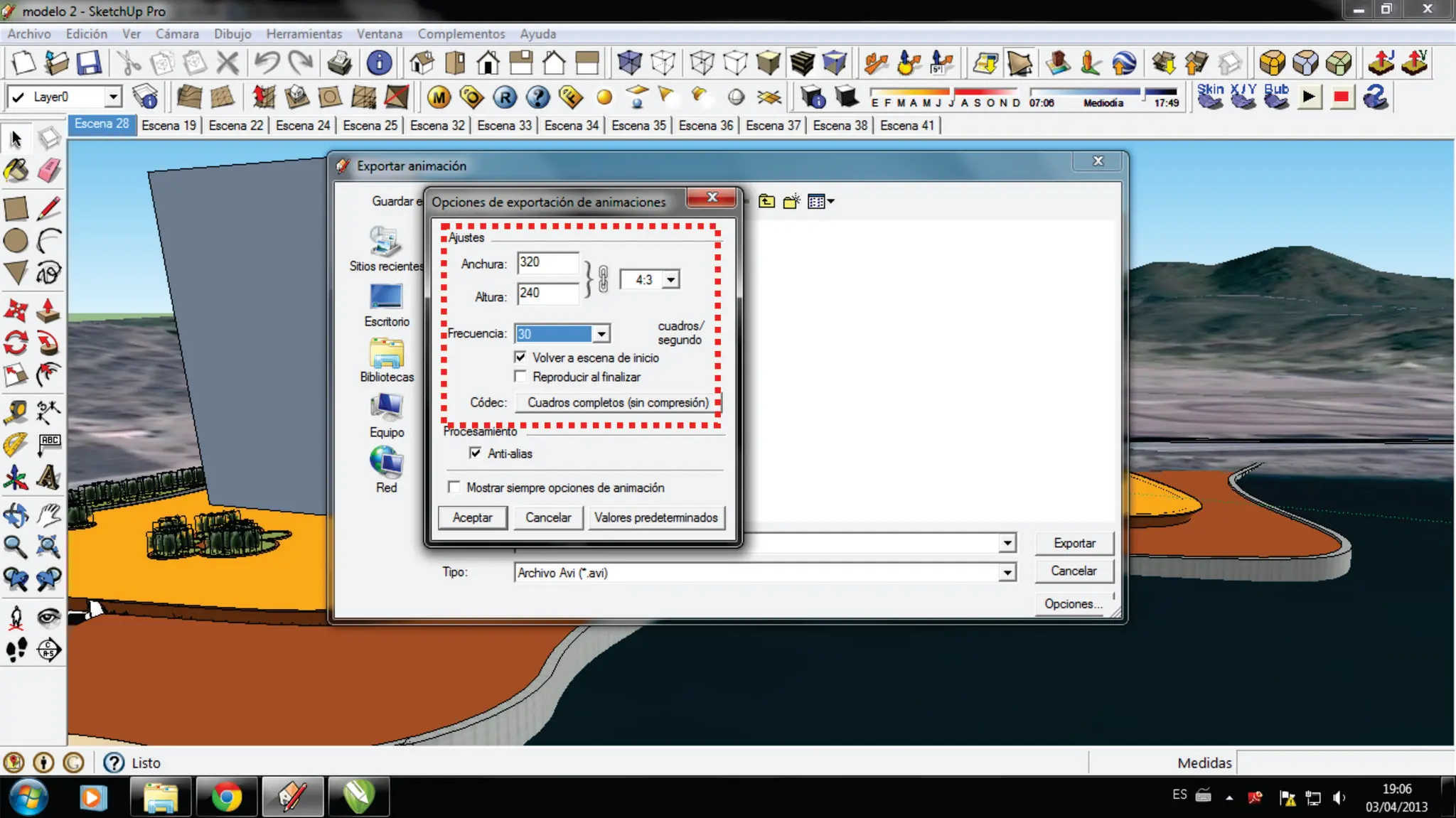 animacion con sketchup