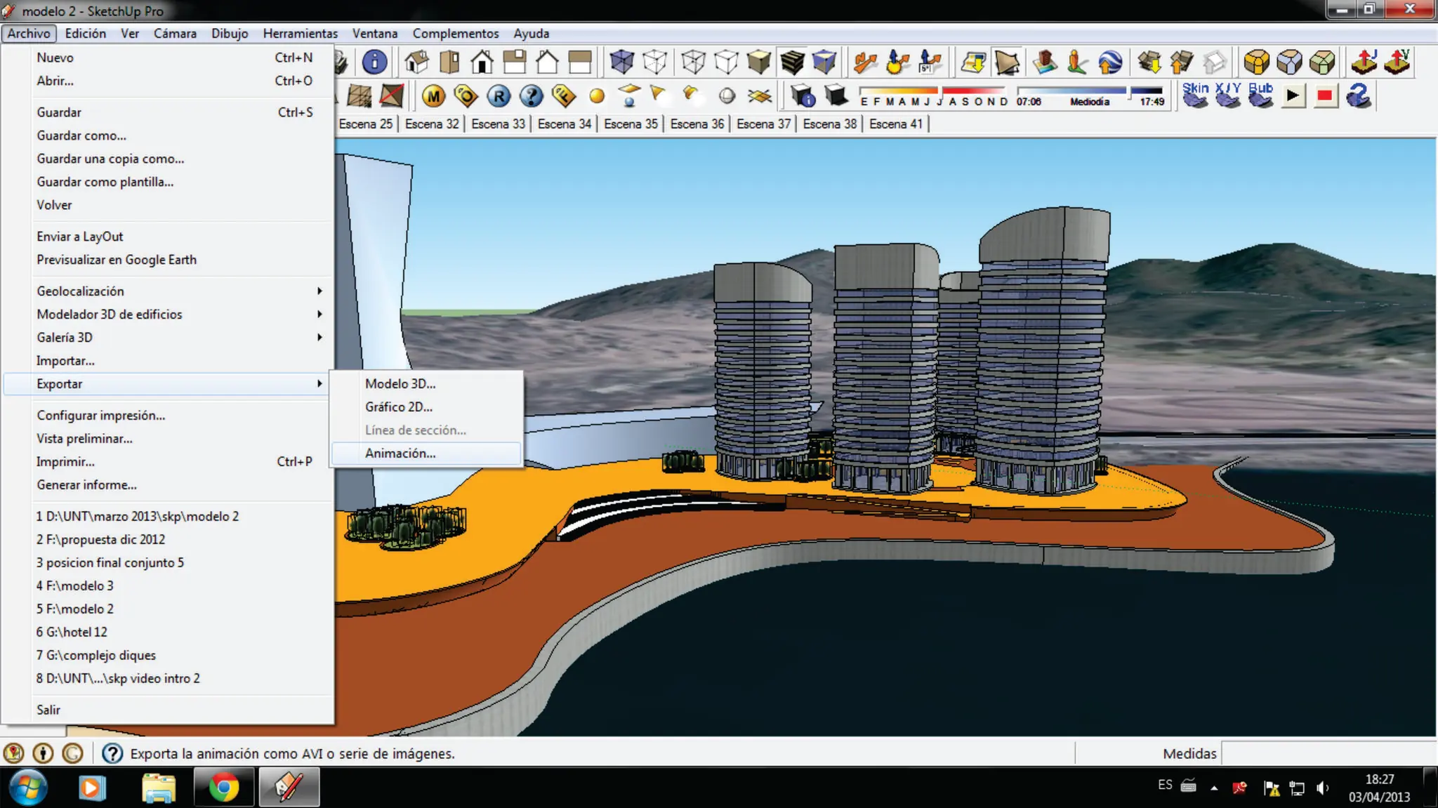 Obtener animaciones de calidad con SketchUp