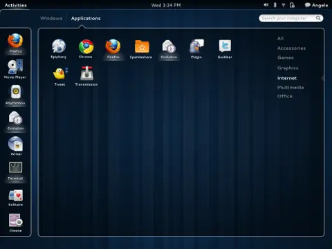 Nuevas imágenes conceptuales del GNOME Shell