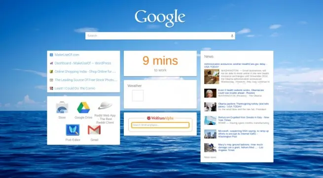 Apariencia similar a iGoogle con iChrome