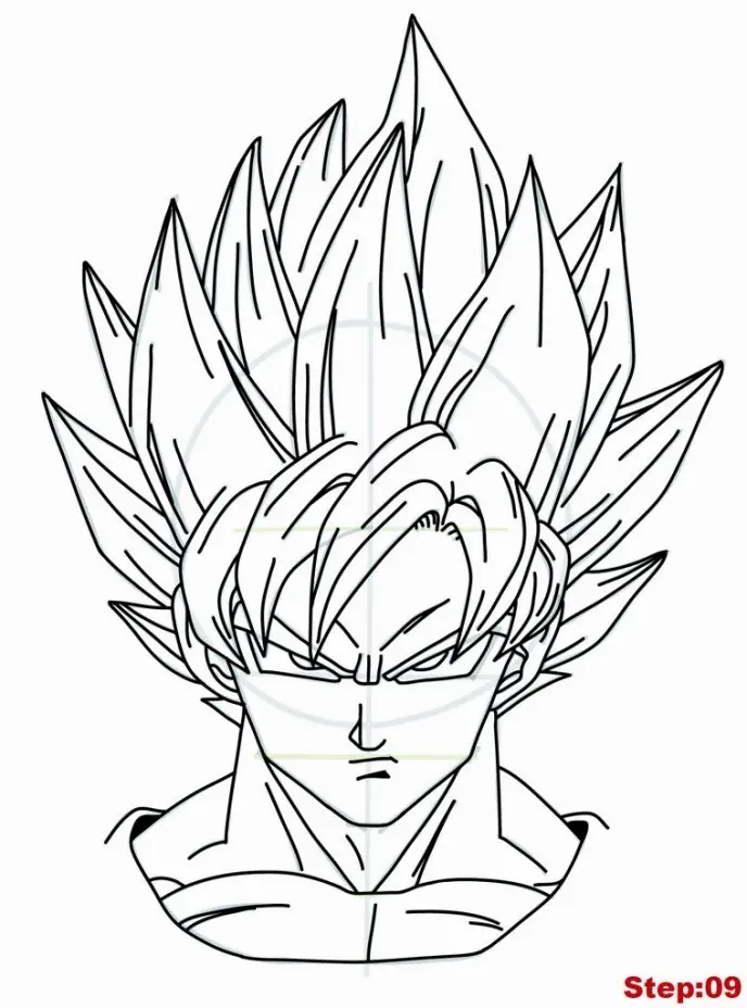 La manera mas sencilla de dibujar a goku ssj 2 Super facil
