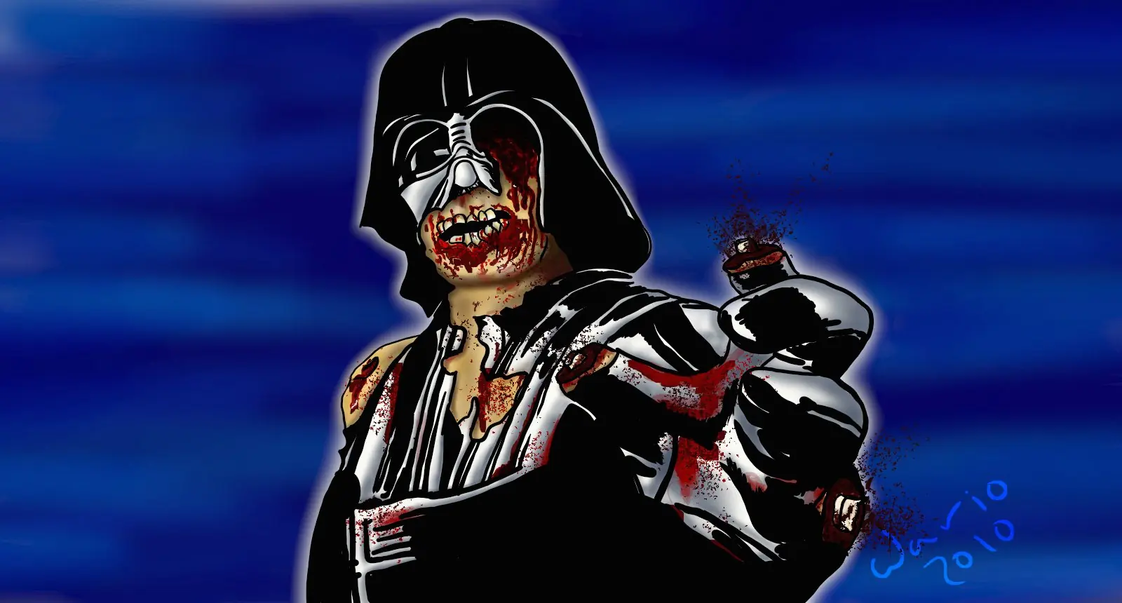 dibuje a darth vader zombie para un torneo