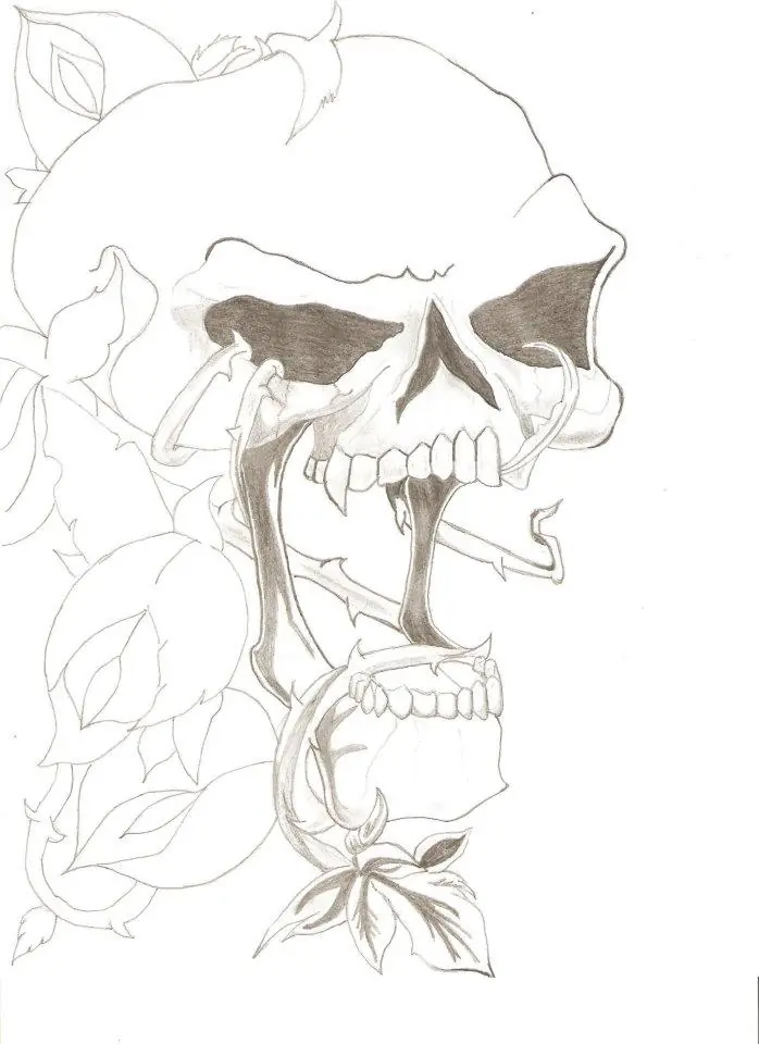 craneo con rosas copiado de uno de la web!!!...