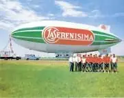 el dirigible de la serenisima,seguro tambien lo viste