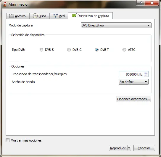 Utilizar VLC para ver la TV (con la antenita)