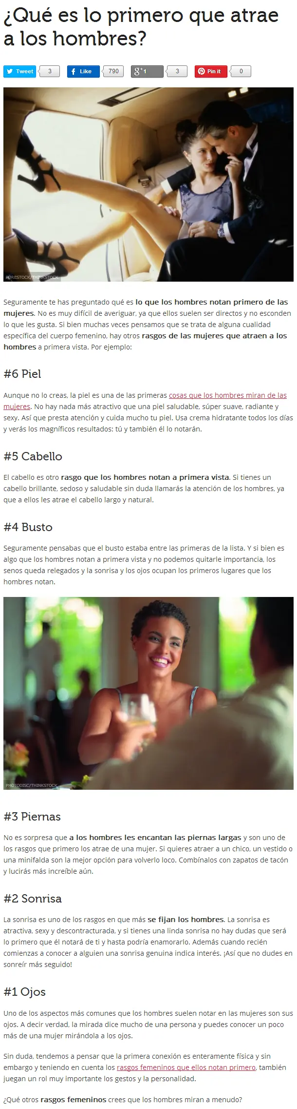 ¿Qué es lo primero que atrae a los hombres?
