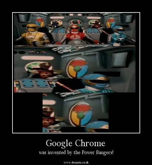 El logo de Google Chrome lo inventaron los Power Rangers?