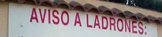 Aviso a los ladrones