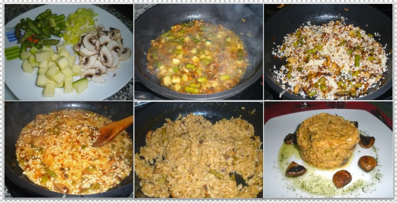 Súper risotto con vegetales...