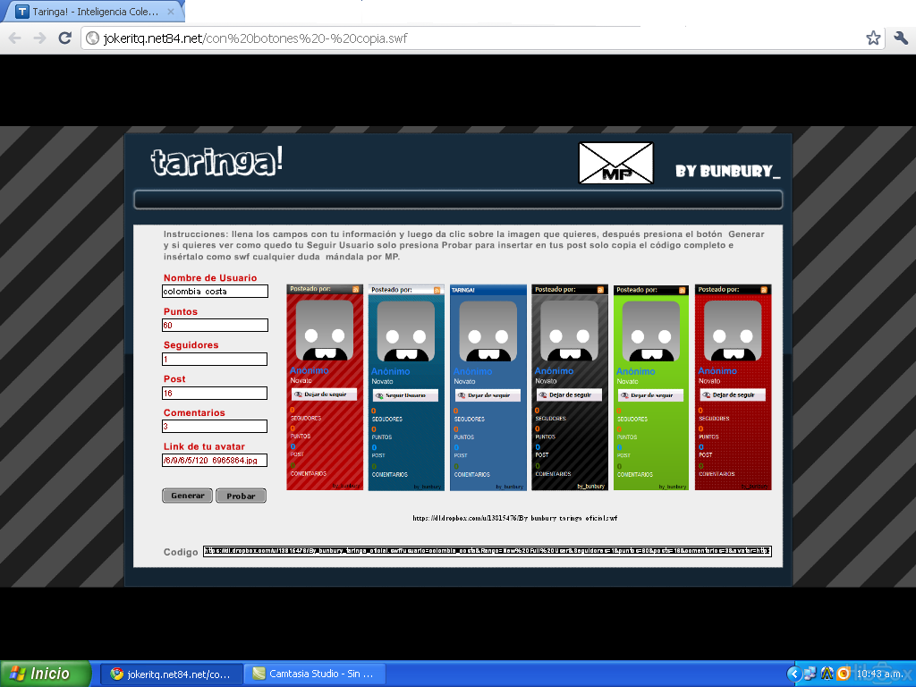 Tutorial Para Hacer Gifs de seguir usuario en taringa.net