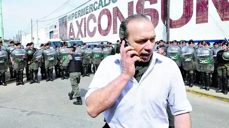 Berni encabezo la represion K en Panamericana.